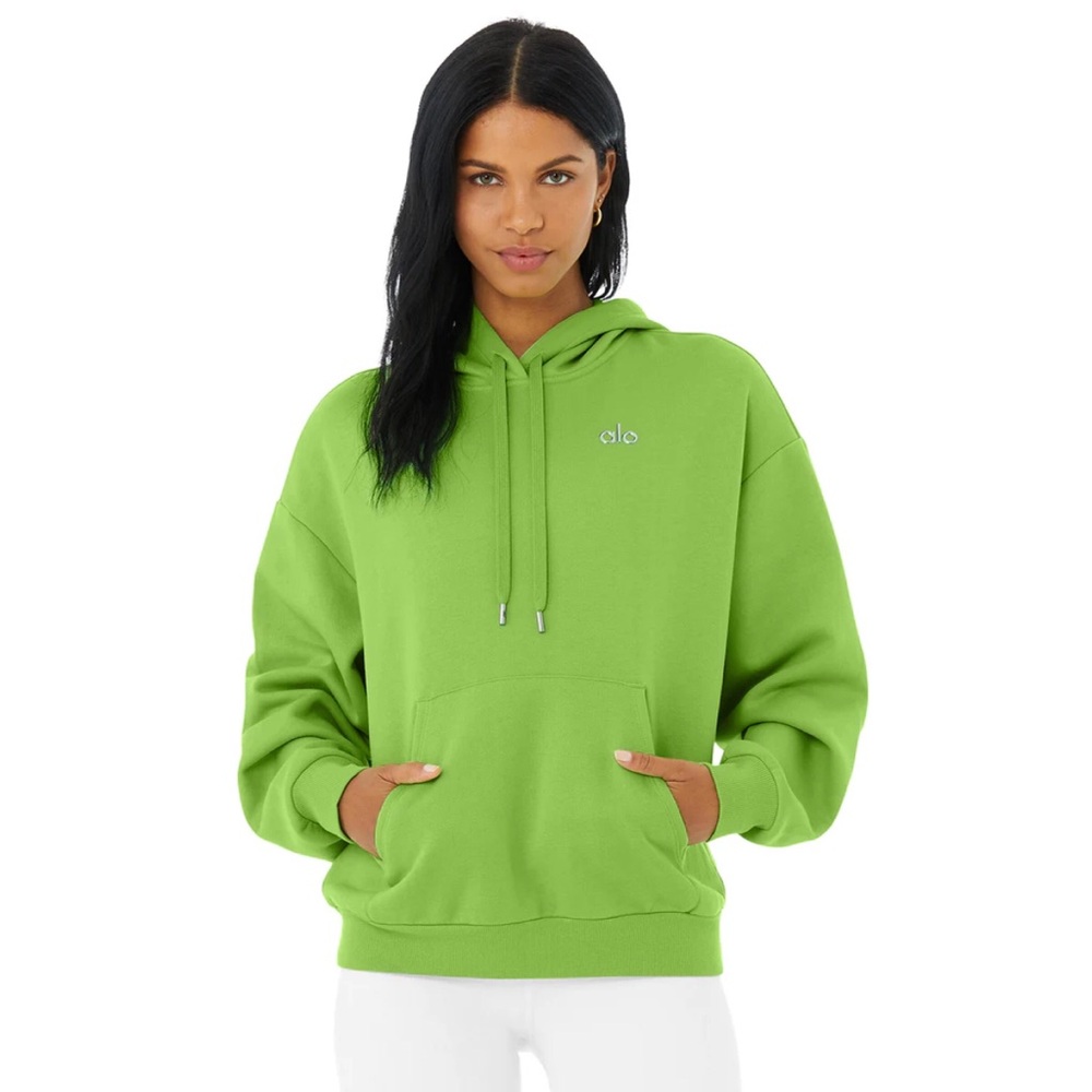 Alo Yoga Accolade Hoodie Green Apple L